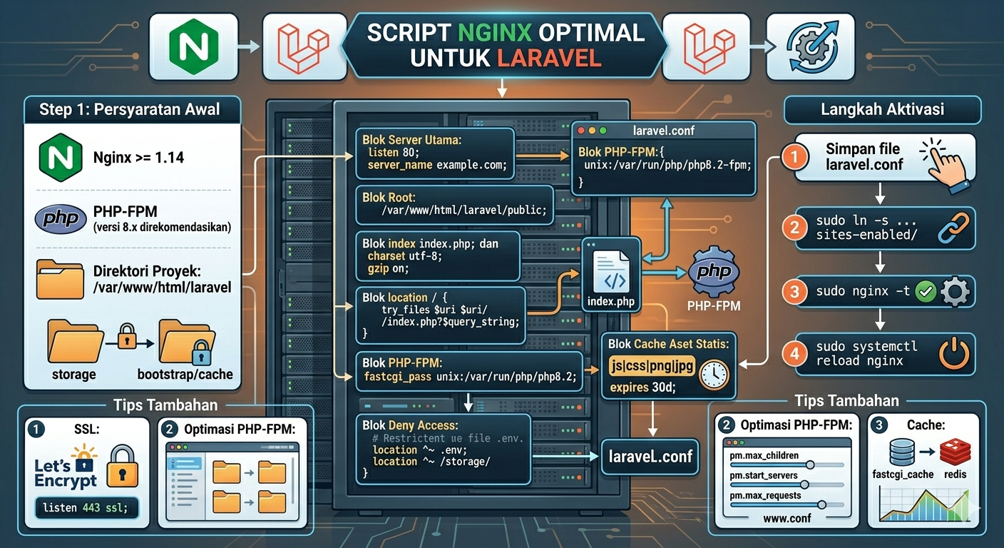 Script Nginx Optimal untuk Laravel: Panduan Lengkap