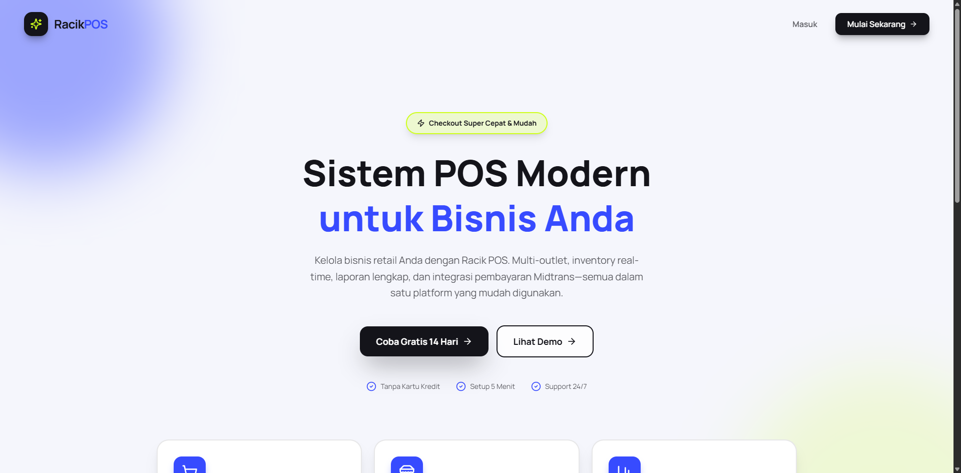Screenshot proyek Racik POS - Ok